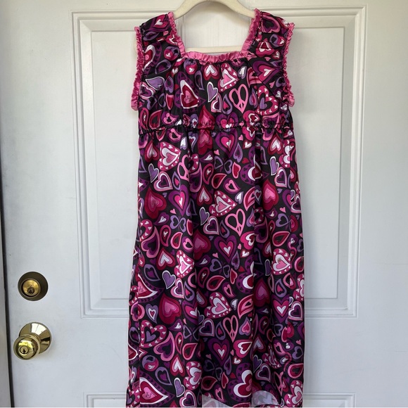 •Nick & Nora• Girls Sleeveless Hearts Nightgown - Size Large (10/12) - Picture 5 of 9